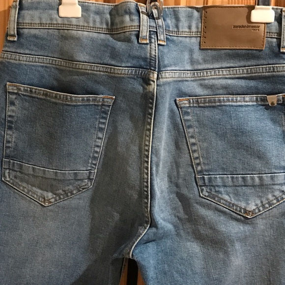 Zara Men's Light Blue Slim Jeans - Picture 5 of 6